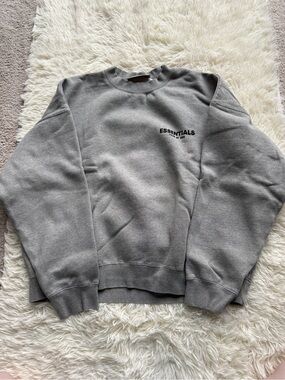 Fear of God Essentials Gray Crewneck Sweatshirt